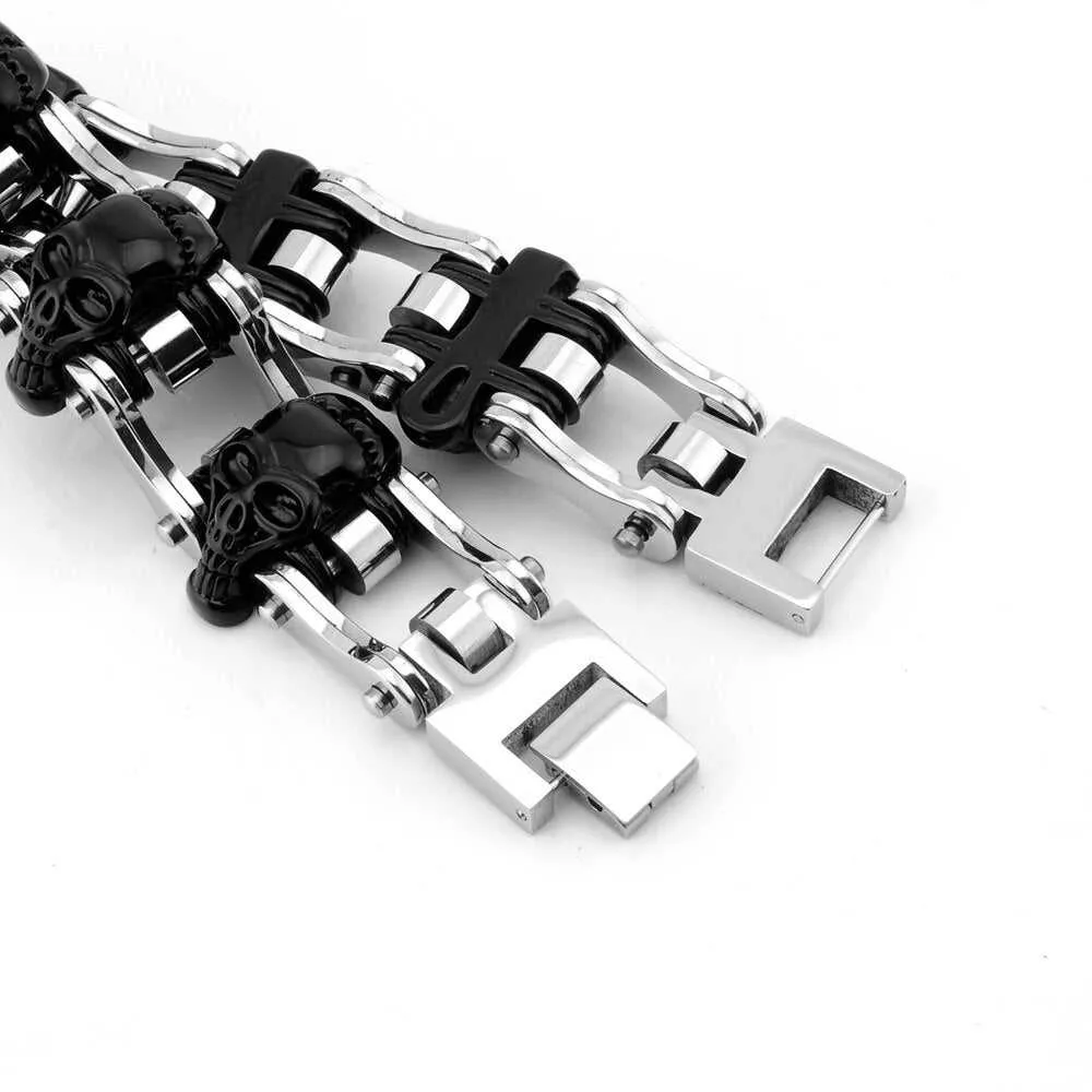 Cycolinks Skull Mens Bike Chain Bracelet