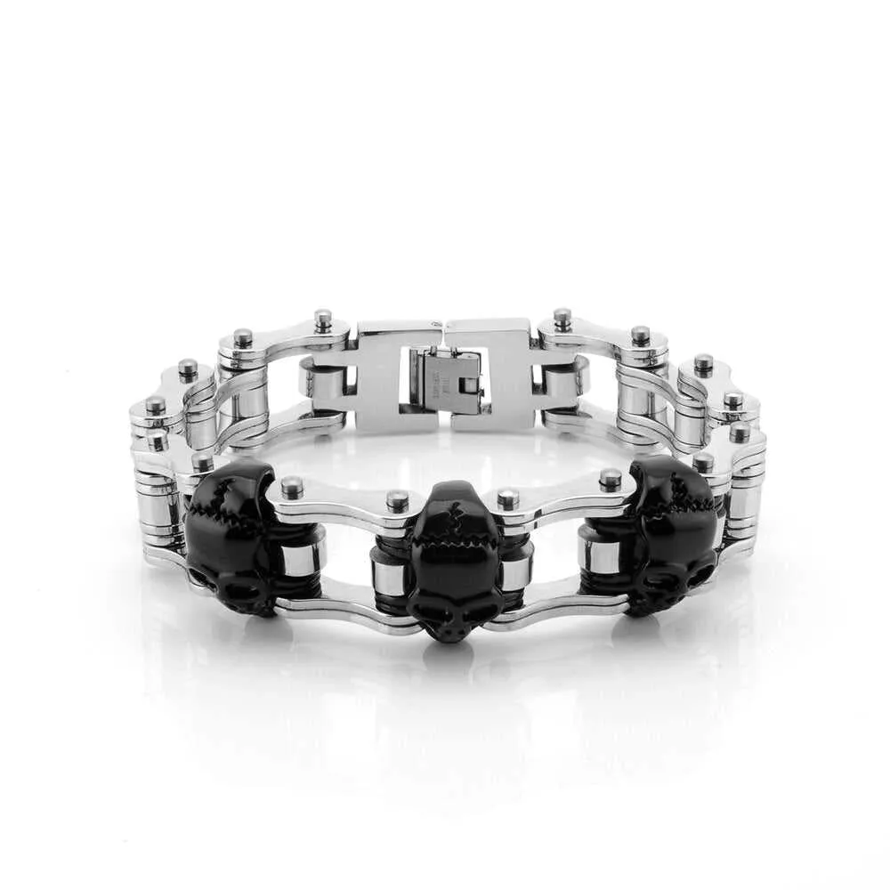 Cycolinks Skull Mens Bike Chain Bracelet