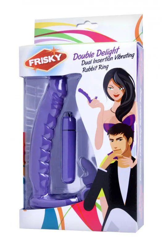 Double Delight Dual Insertion Vibrating Rabbit Ring