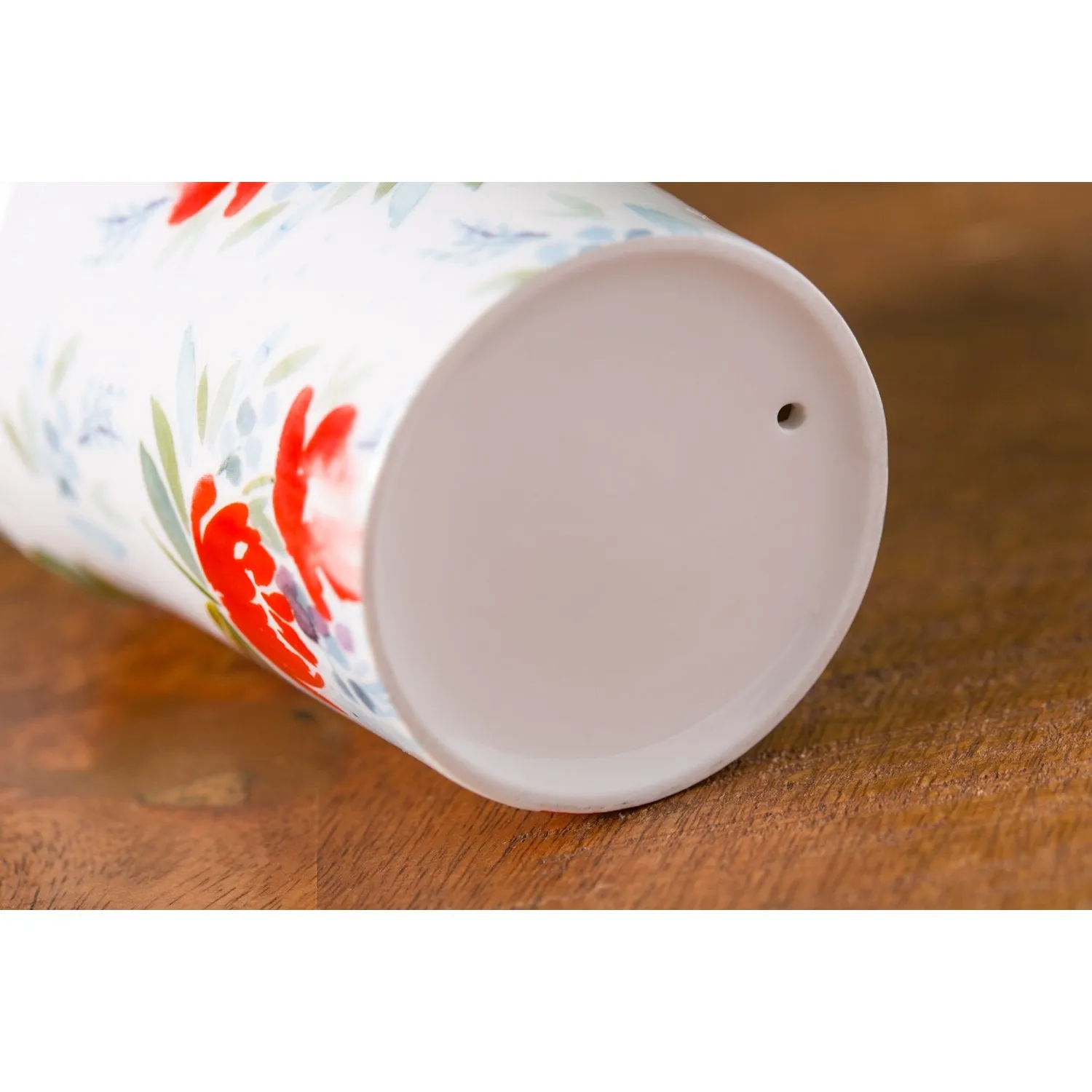 Double Wall Ceramic Companion Cup with Tritan Lid, 13 OZ, Wild Flowers,3ltc997146