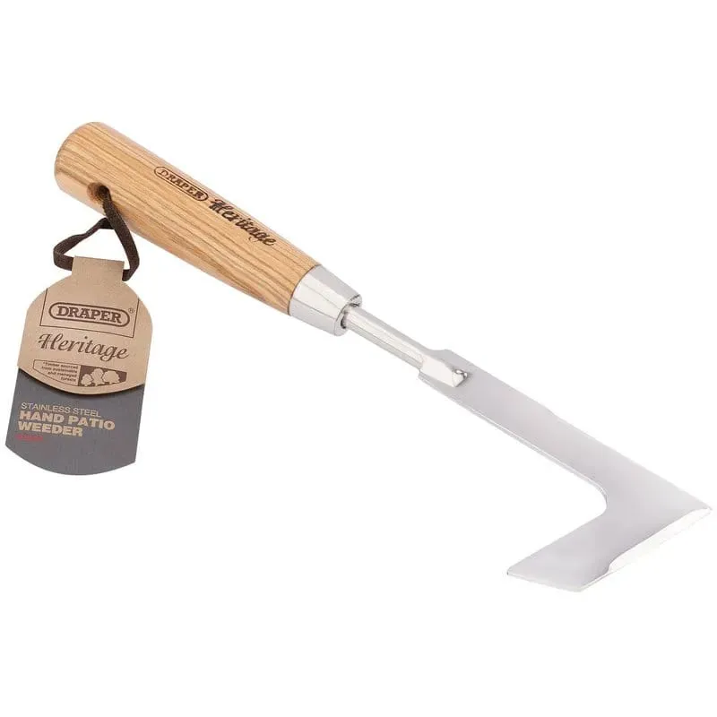 Draper 99028 Heritage Stainless Steel Hand Patio Weeder With Ash Handle Dr-99028
