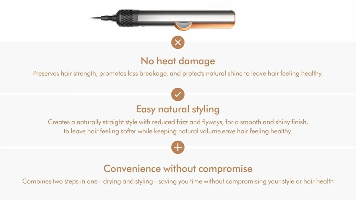 Dyson Airstrait™ Straightener Nickel/Copper  HT01