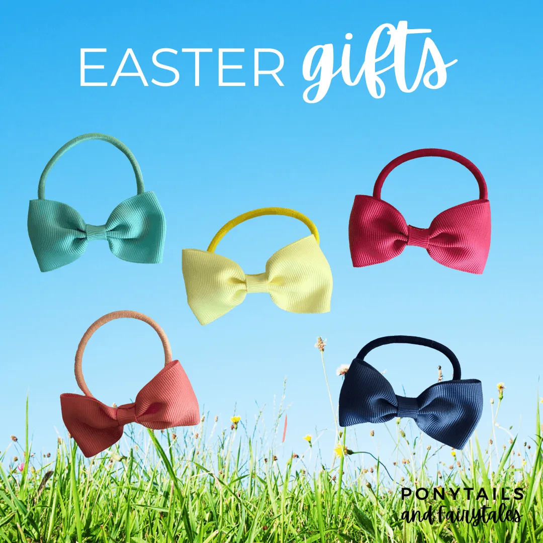Easter Bowtie Hair Tie Set