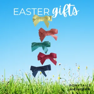Easter No Slip Bow Clip Set