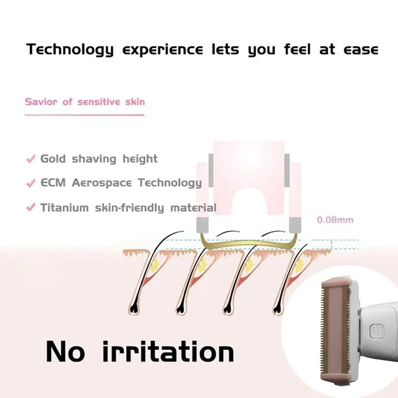 Electric Lady Shaver Razor Flawless Body Hair Shaver Painless Bikini Trimmer