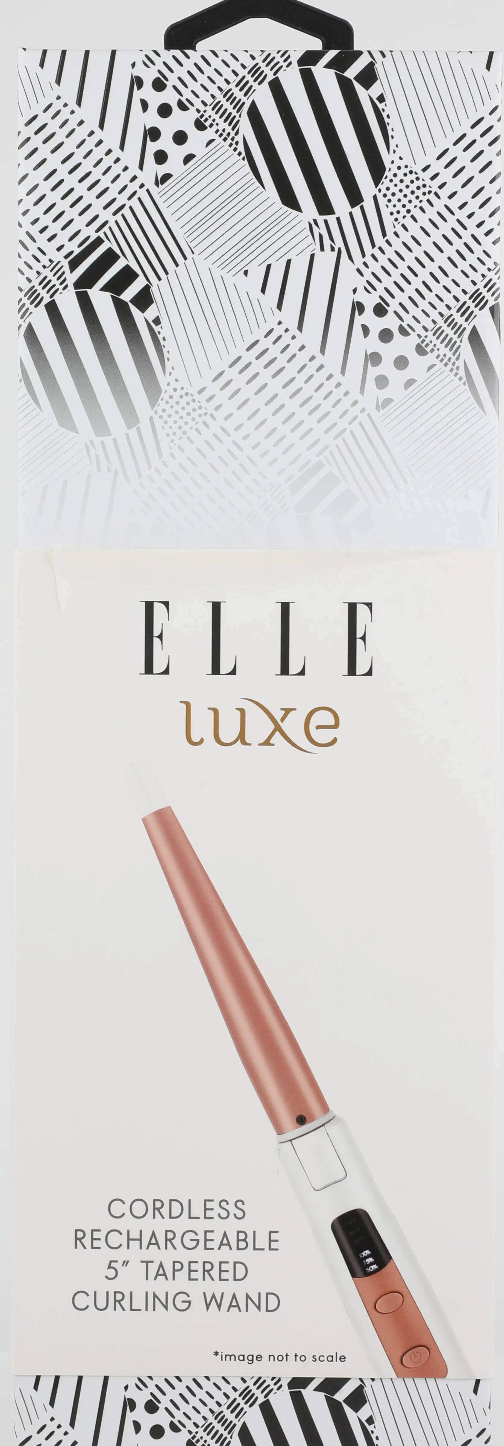 Elle Luxe Cordless Rechargeable 5" Tapered Curling Wand
