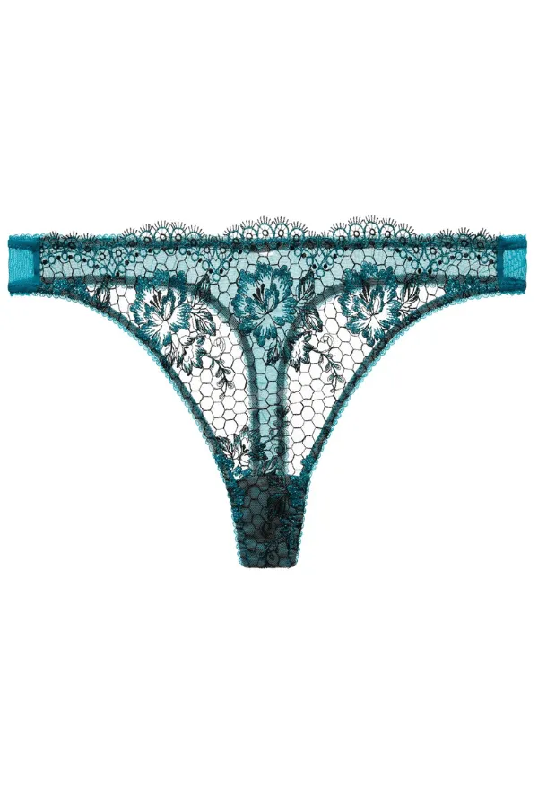 Evelina Lurex G-String - Peacock