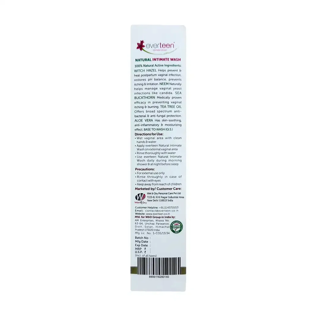 everteen Combo: Bikini Line Hair Removal Creme SILKY and Witch Hazel Intimate Wash for Moms