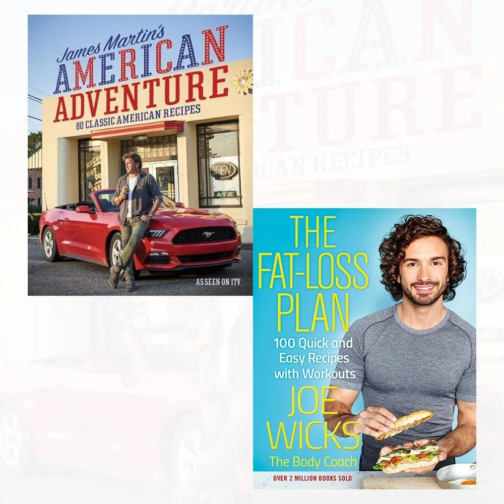 fat-loss plan and james martin's american adventure [hardcover] 2 books collection set