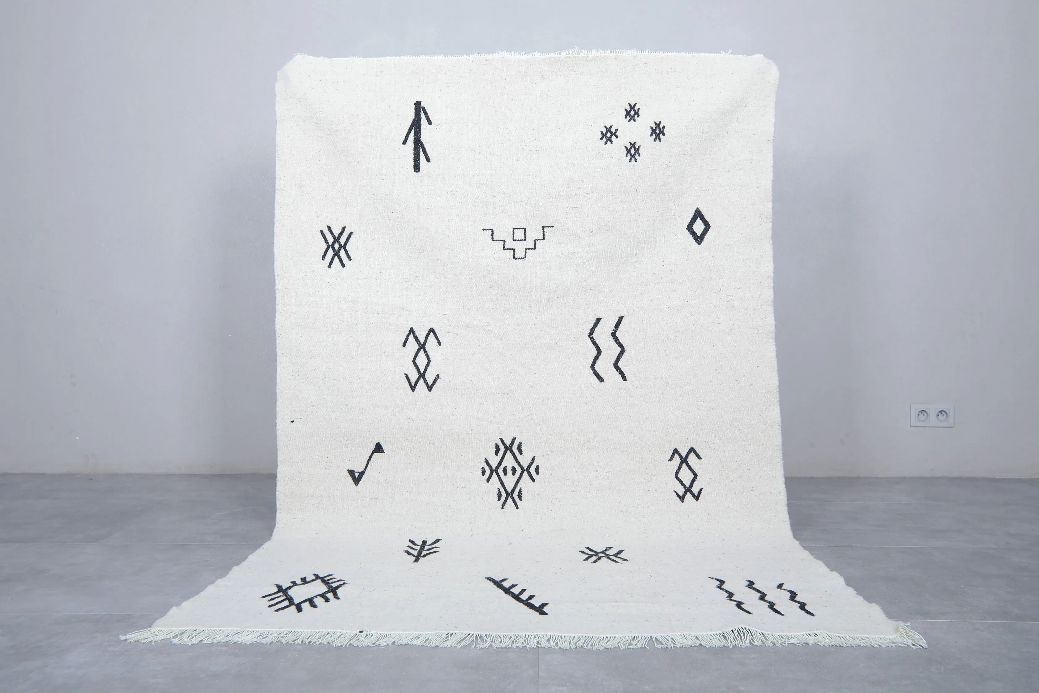 Flat Woven Moroccan Rug -  Berber custom Rug