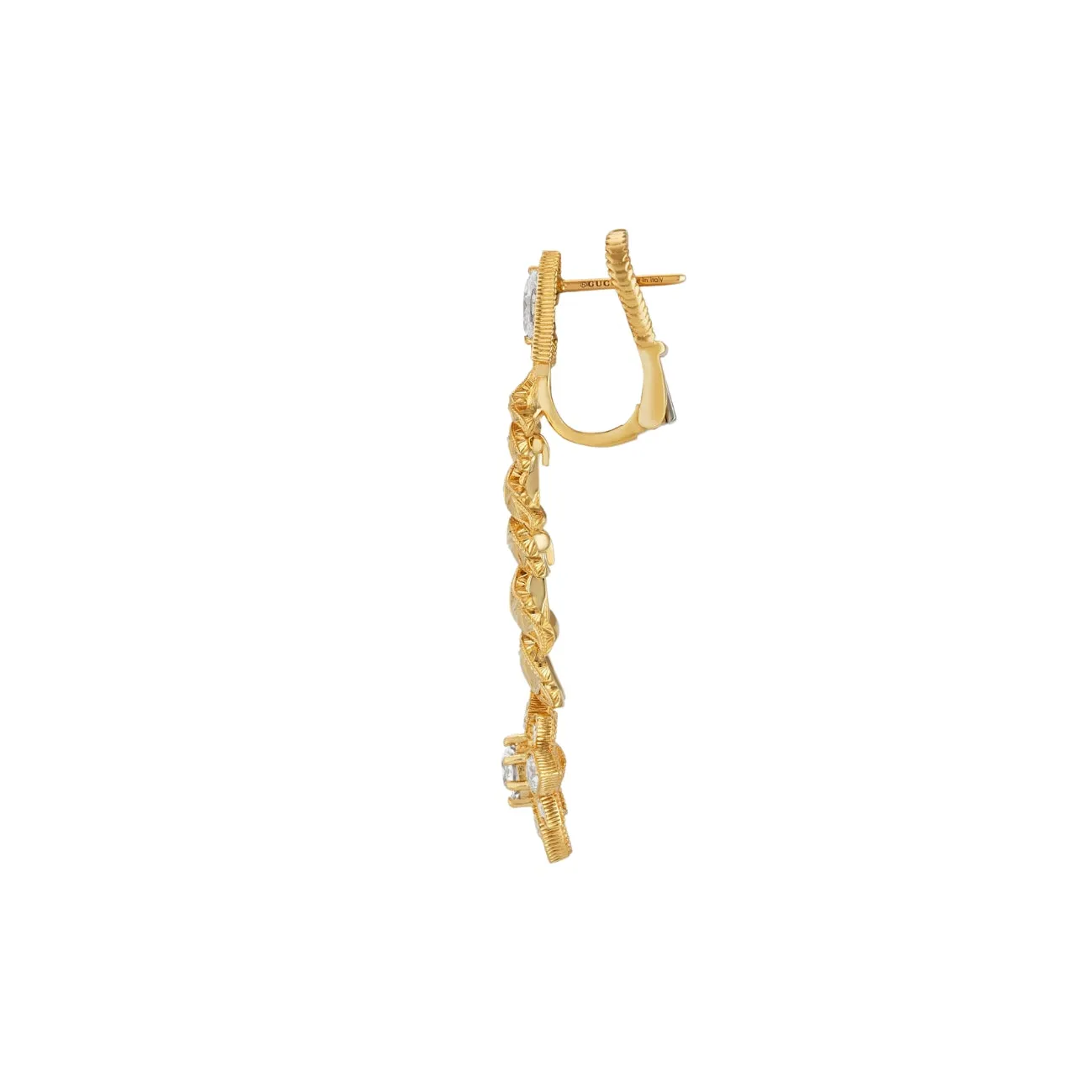 Flora 18K Yellow Gold Diamond Earrings