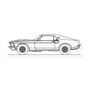 Ford Mustang Boss 429 Outline Sticker