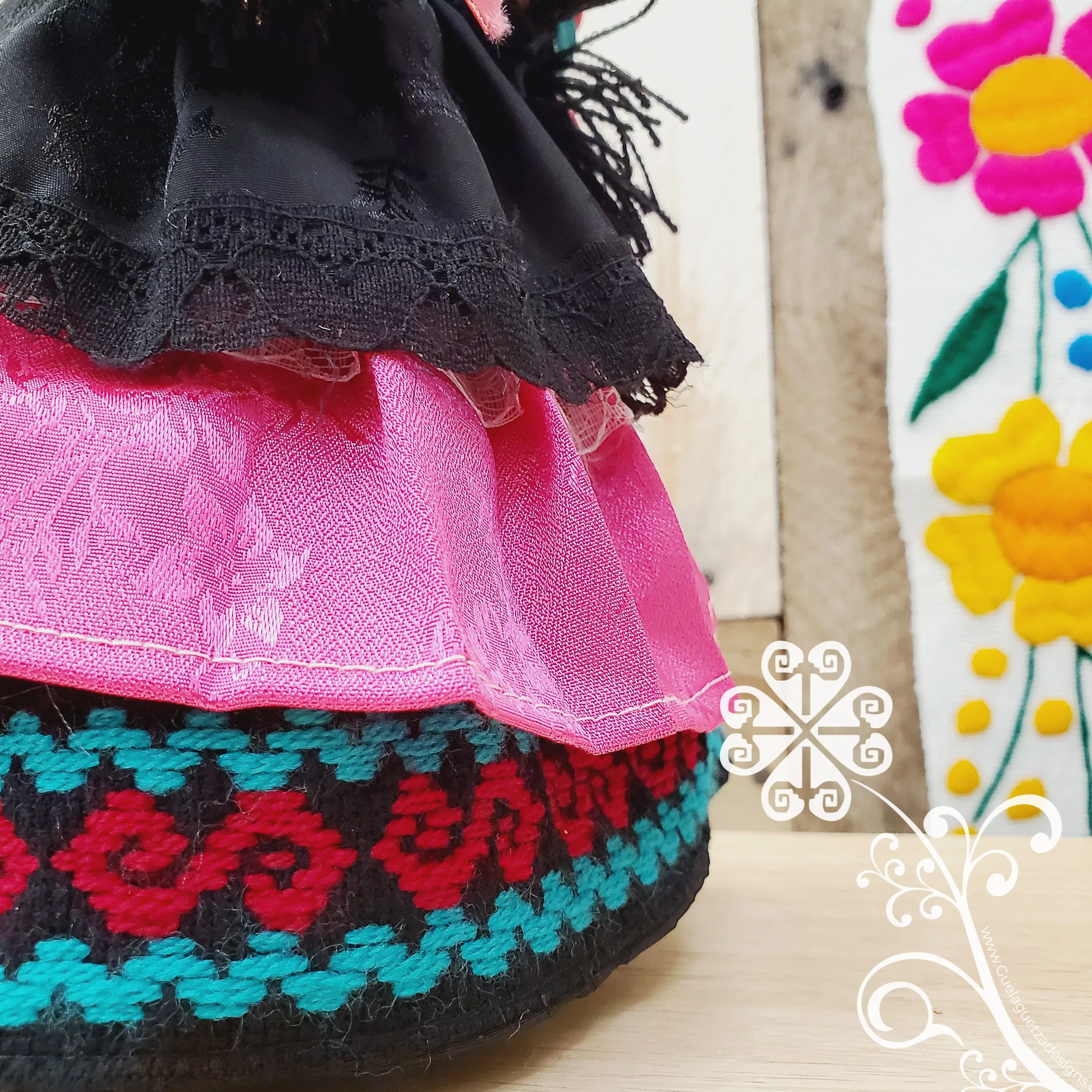 Fuchsia Maria Mexican Otomi Doll - Fina