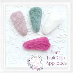 • Furry Snap Clip Cover Appliques • 4 colours •
