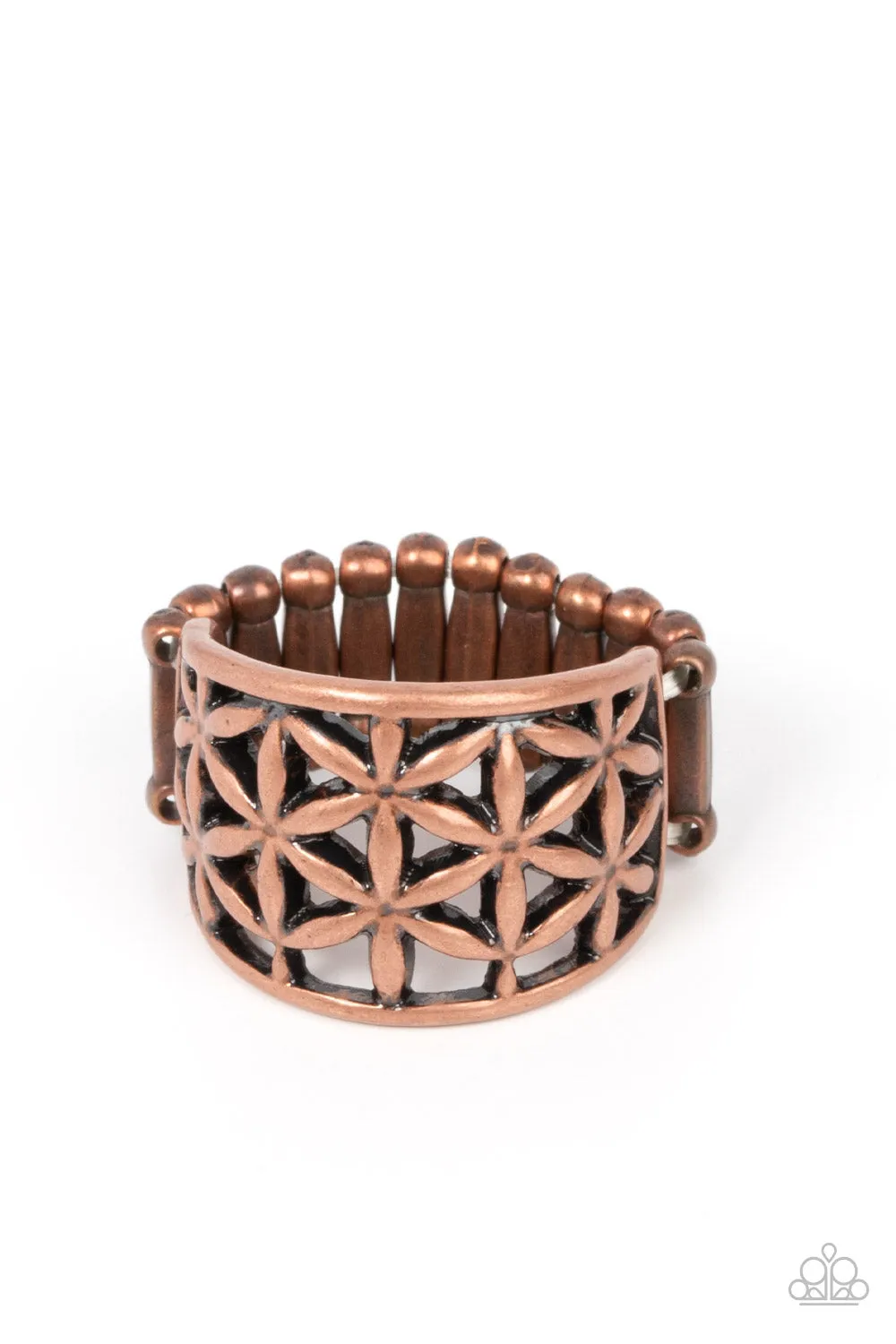 Gardenia Gazebo - Copper Ring - Paparazzi Accessories