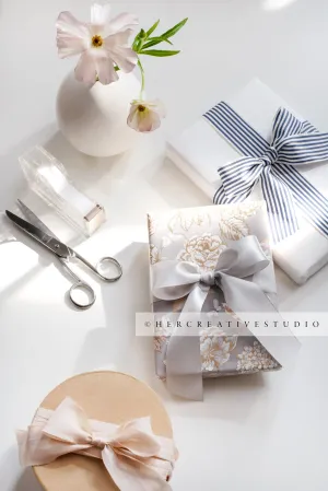Gifts, Flowers & Scissors in Sunlight. Stock Image