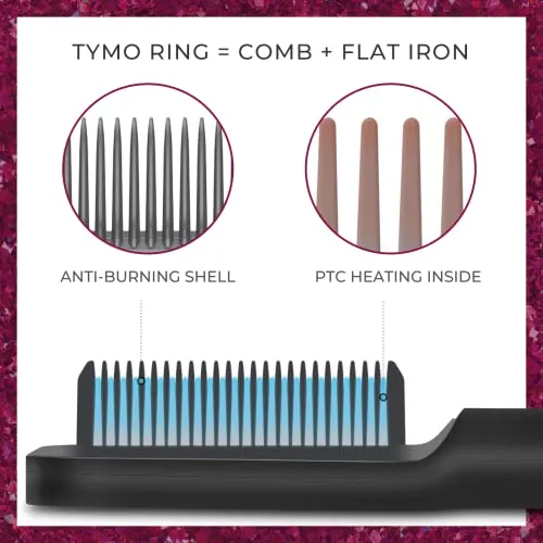 Hair Straightener Comb Matte Black
