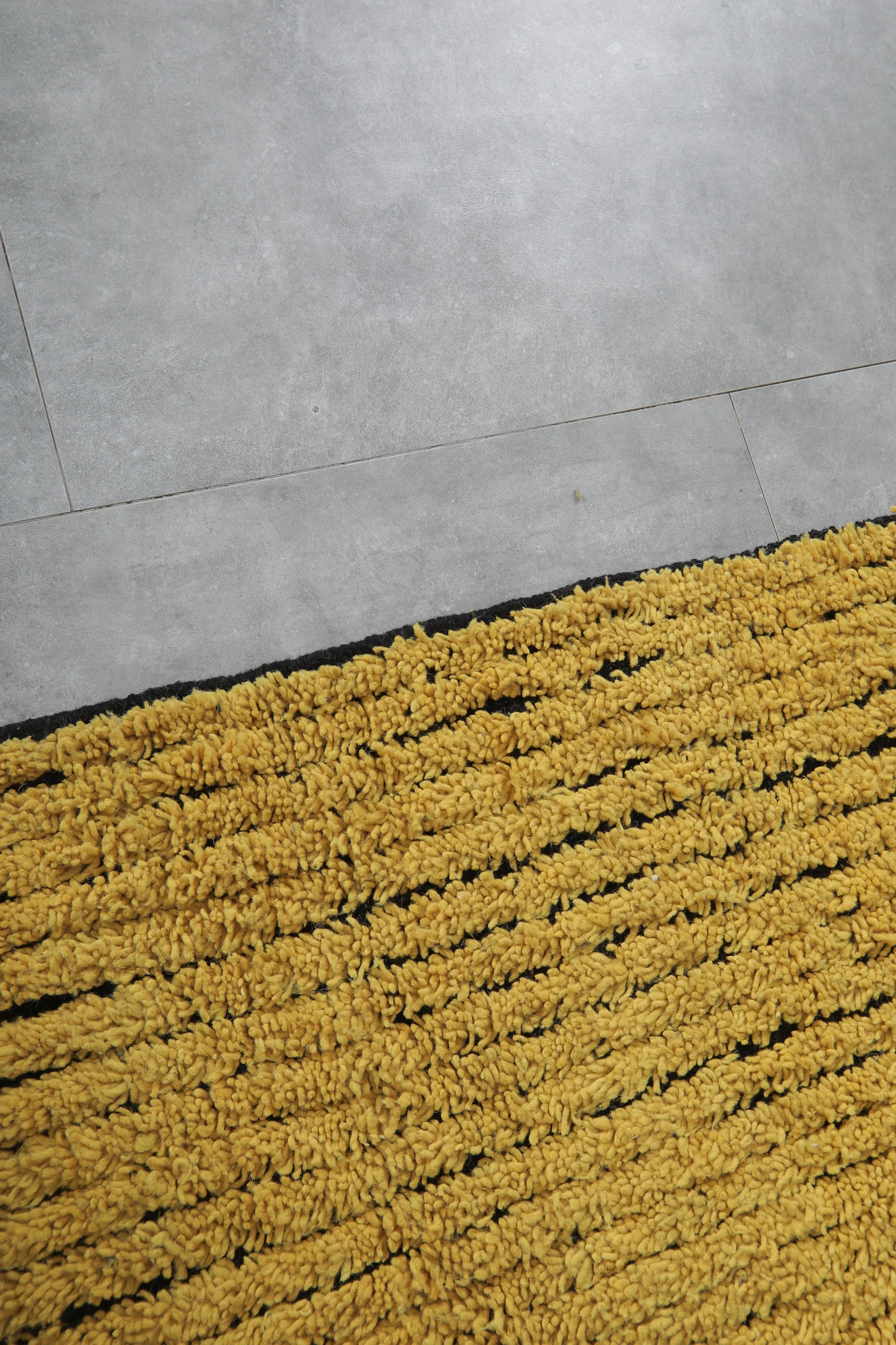 Handwoven Yellow Moroccan Area Rug