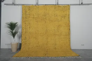 Handwoven Yellow Moroccan Area Rug