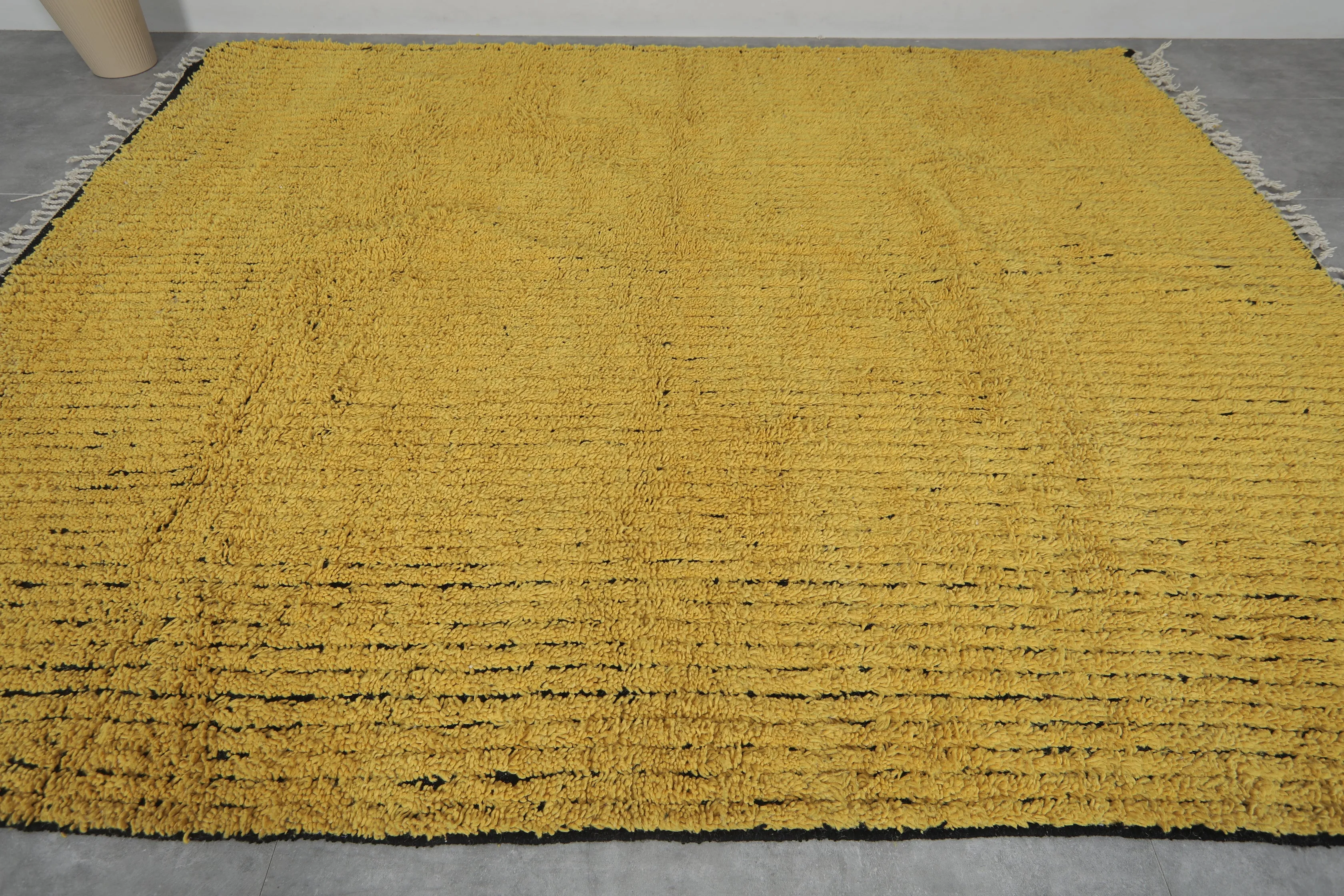 Handwoven Yellow Moroccan Area Rug