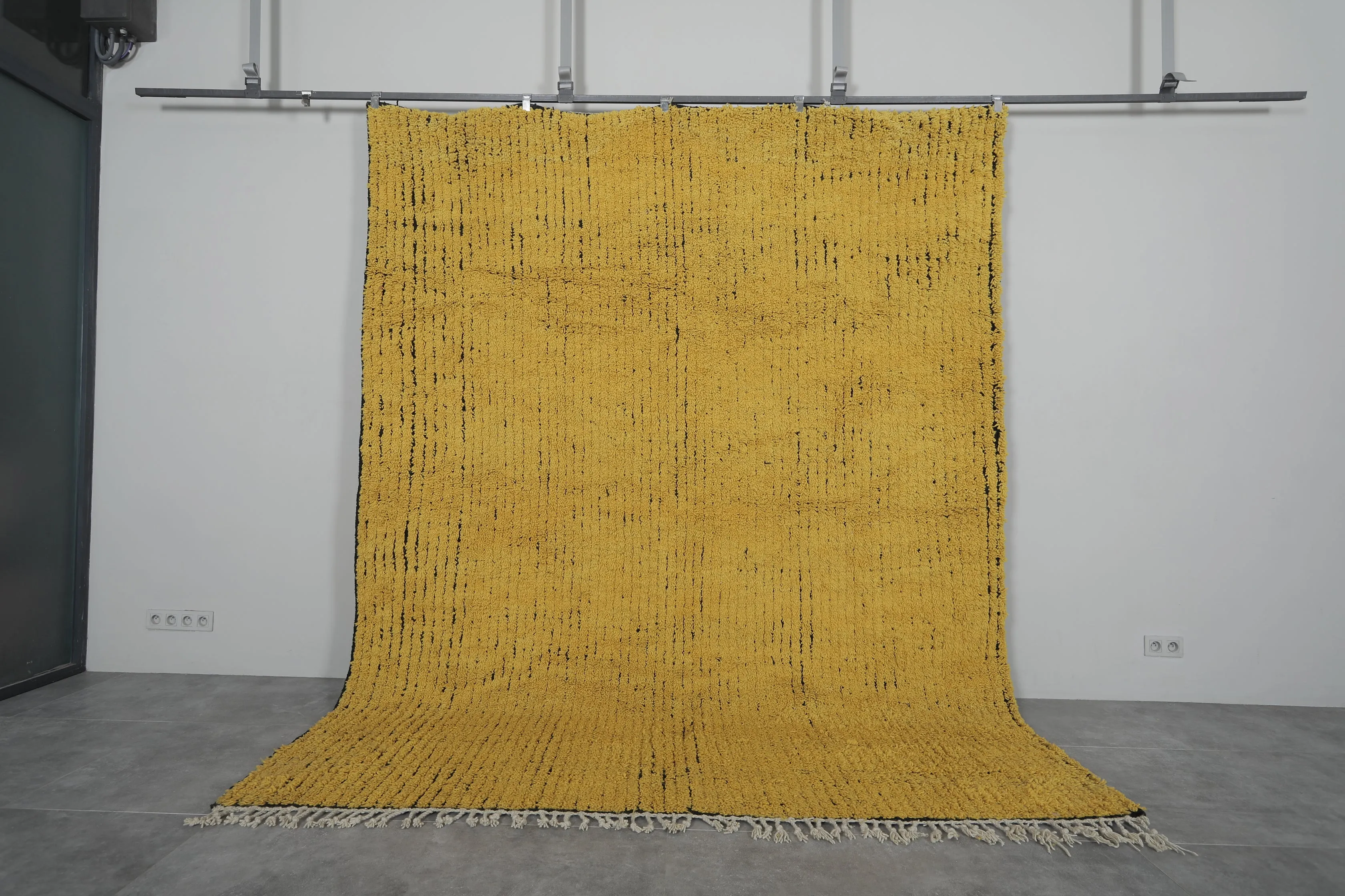 Handwoven Yellow Moroccan Area Rug