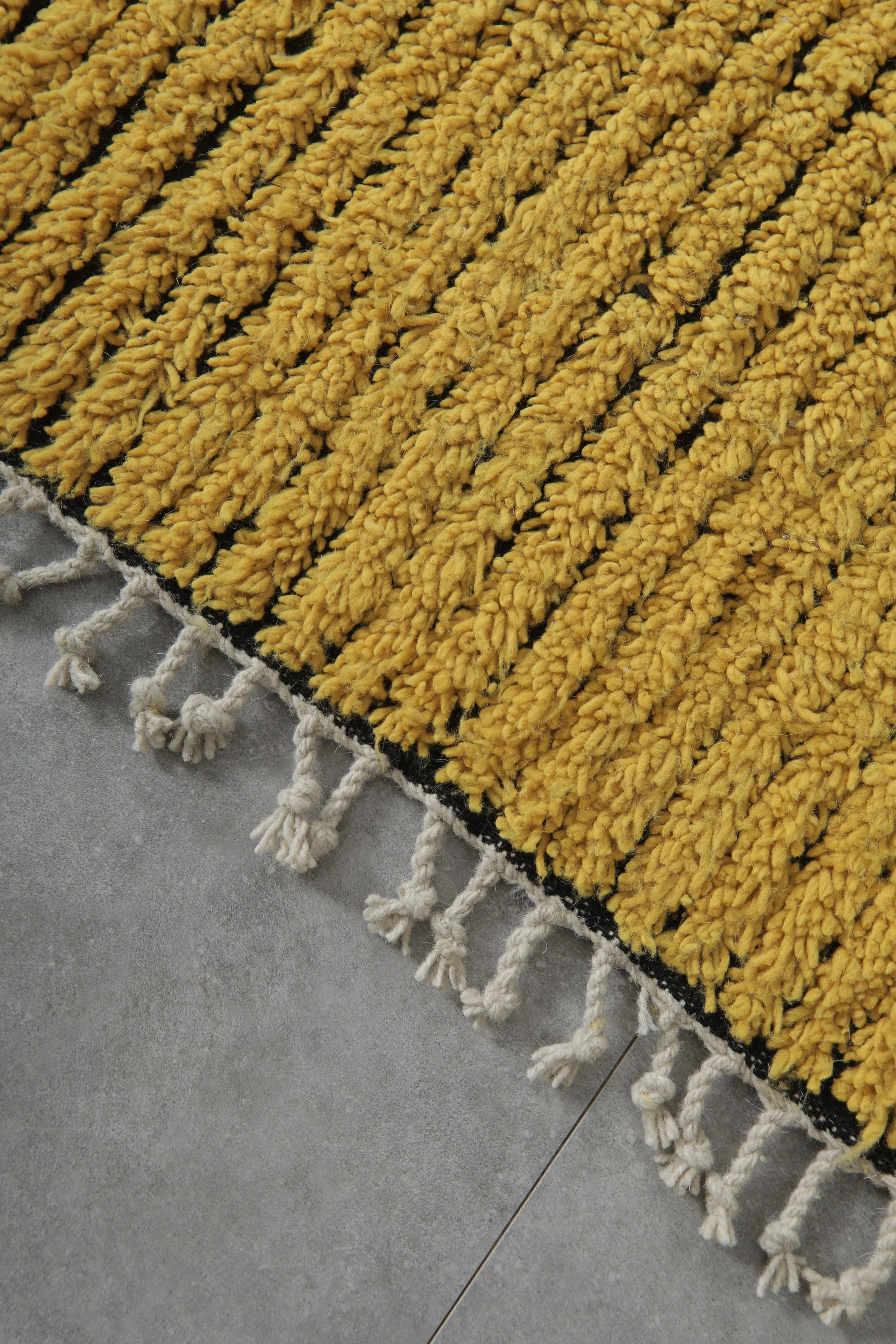 Handwoven Yellow Moroccan Area Rug
