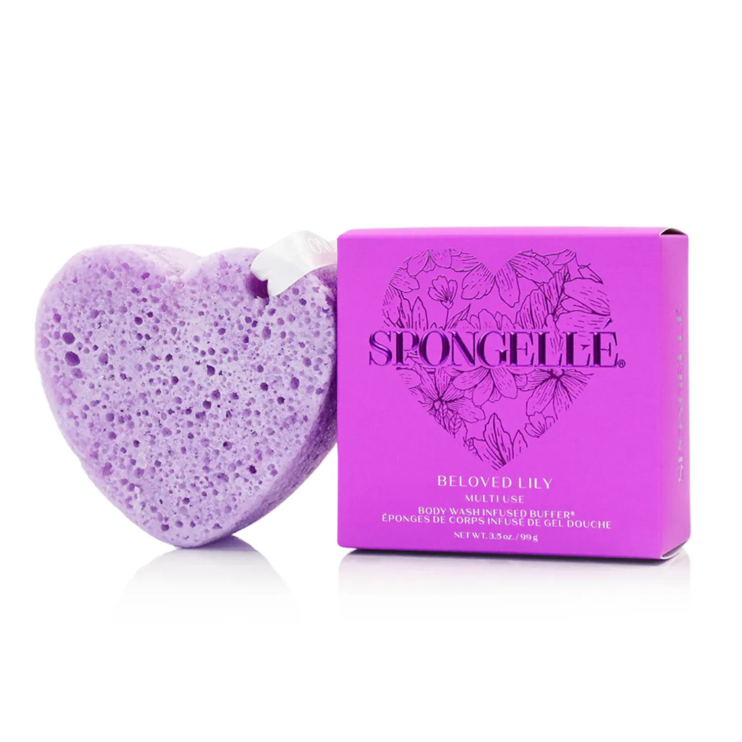 Heart Shaped Body Wash Infused Buffer