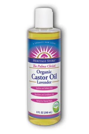 Heritage Store Organic Castor Oil Lavender 240ml