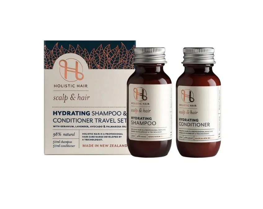 Holistic Hydrating Shampoo and Conditioner 50ml Travel Set