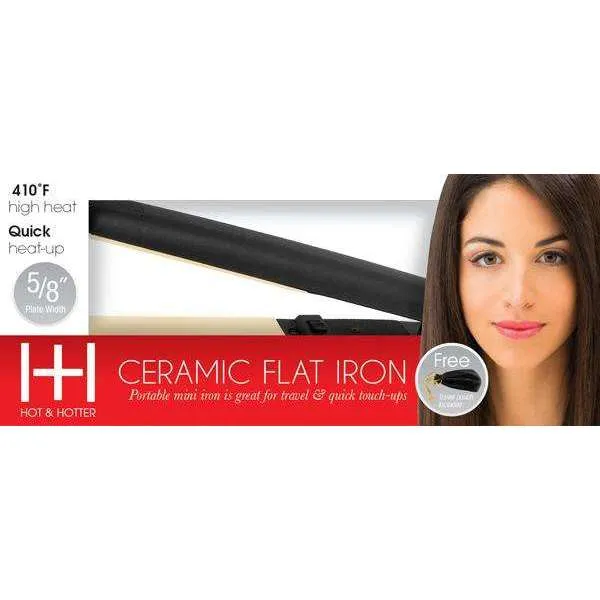 Hot & Hotter Mini Gold Ceramic Flat Iron 5/8" by ANNIE