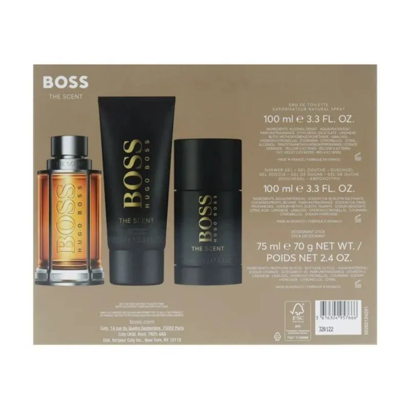 Hugo Boss The Scent For Men Set EDT 100ml   Deo Stick 75ml   Shower Gel 100ml