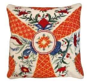 Imari Flowers Decorative Pillow