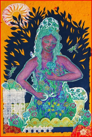 In Reverence to the Feminine :  Kris Johnson Michiels | Persephone Gathering Flowers