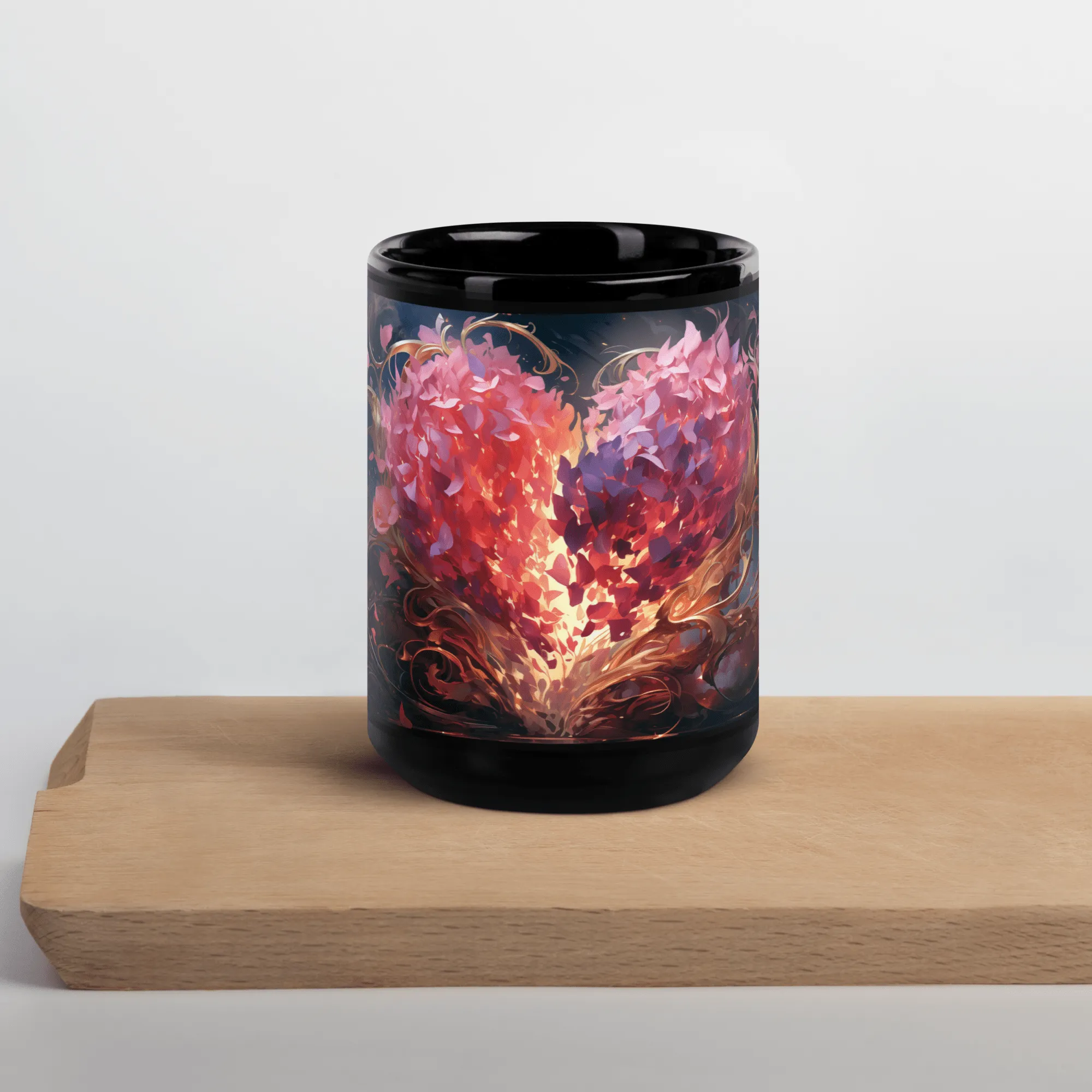 Infernal Heart Black Glossy Mug