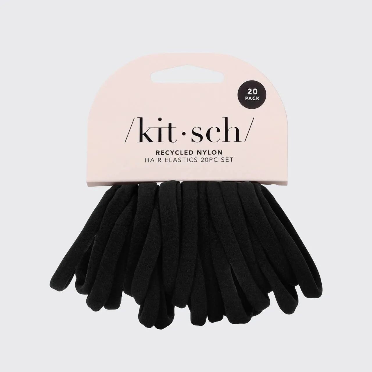 Kitsch Eco-Friendly Nylon Elastics 20pc set - Black