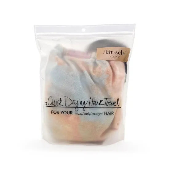 Kitsch Microfiber Hair Towel - Sunset Tie Dye
