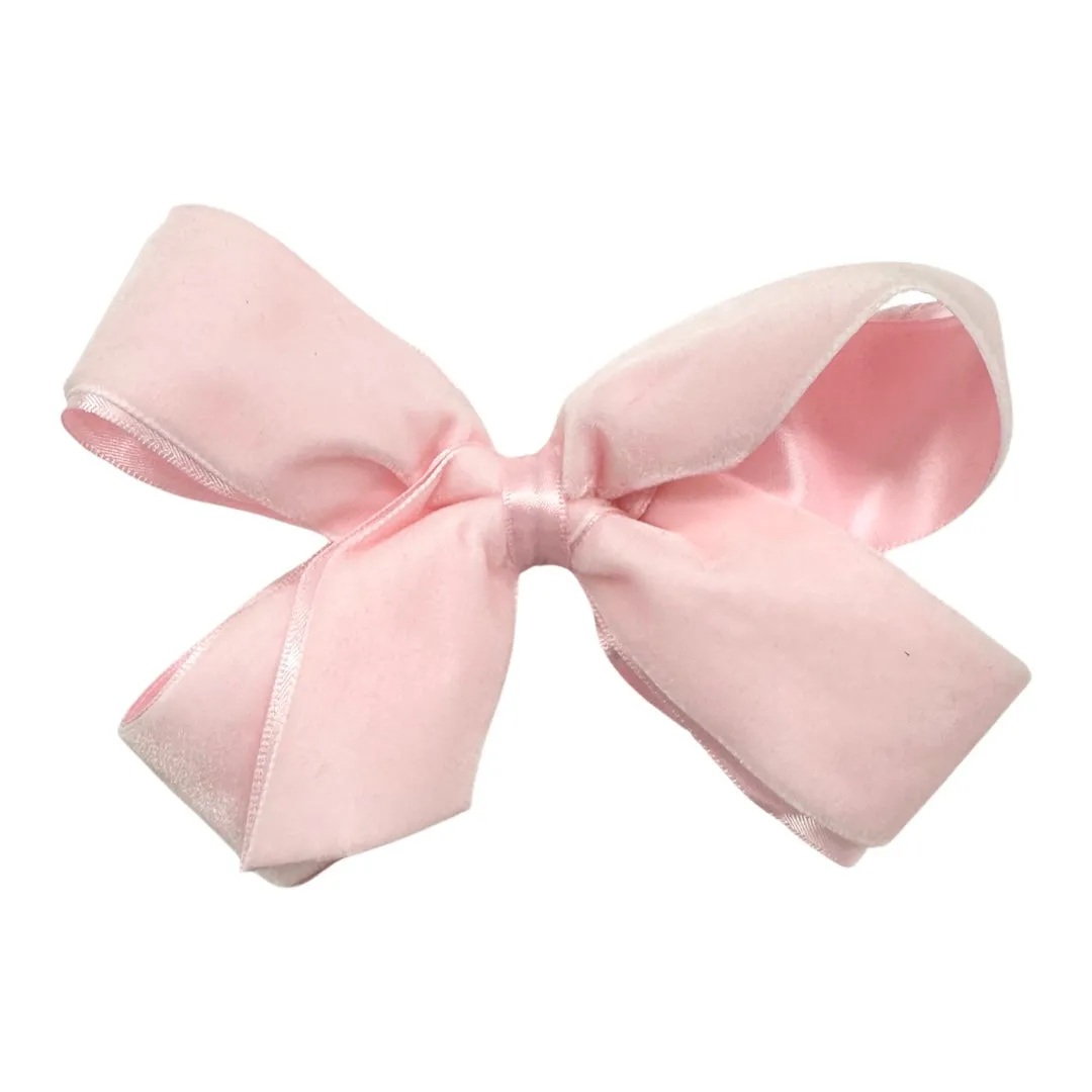 Large Classic Velvet Hair Bow on Clippie