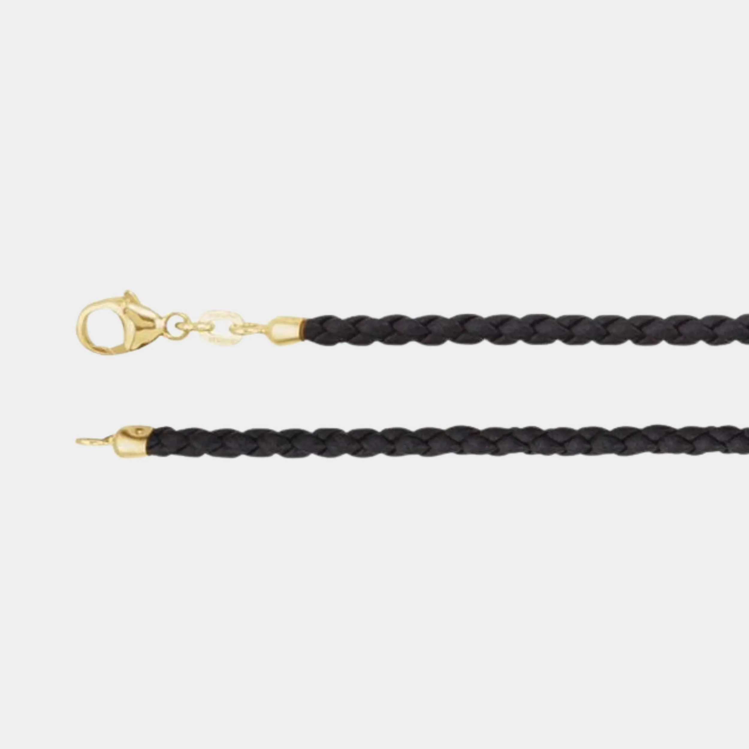 Leather Bracelet w/ 14K Gold Clasp