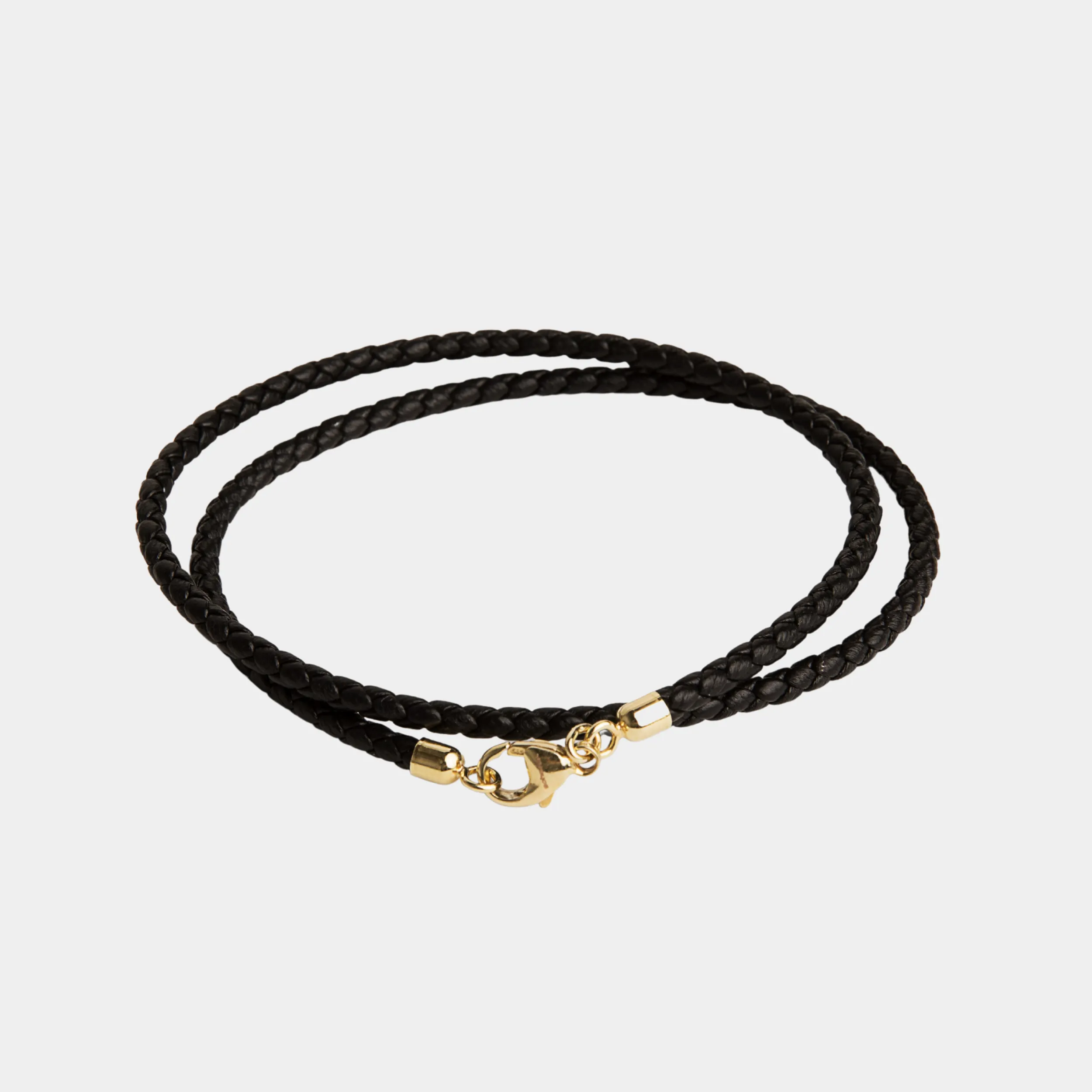 Leather Bracelet w/ 14K Gold Clasp