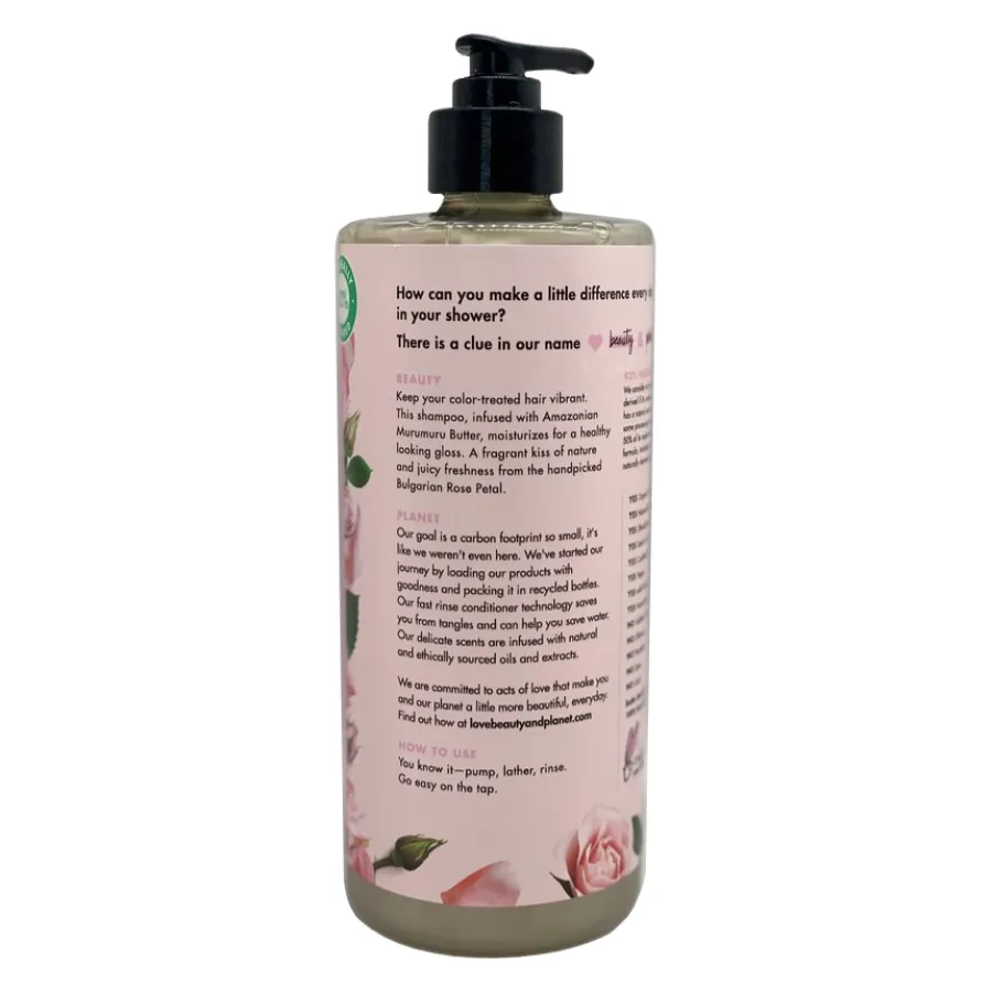 Love Beauty & Planet Murumuru Butter & Rose Blooming Color Shampoo 22 oz