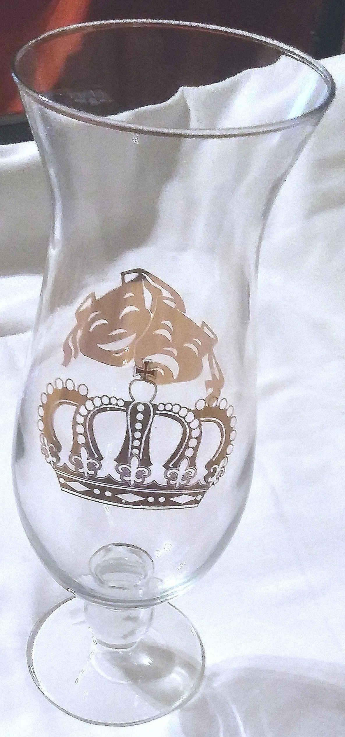 MARDI GRAS HURRICANE STYLE GLASS