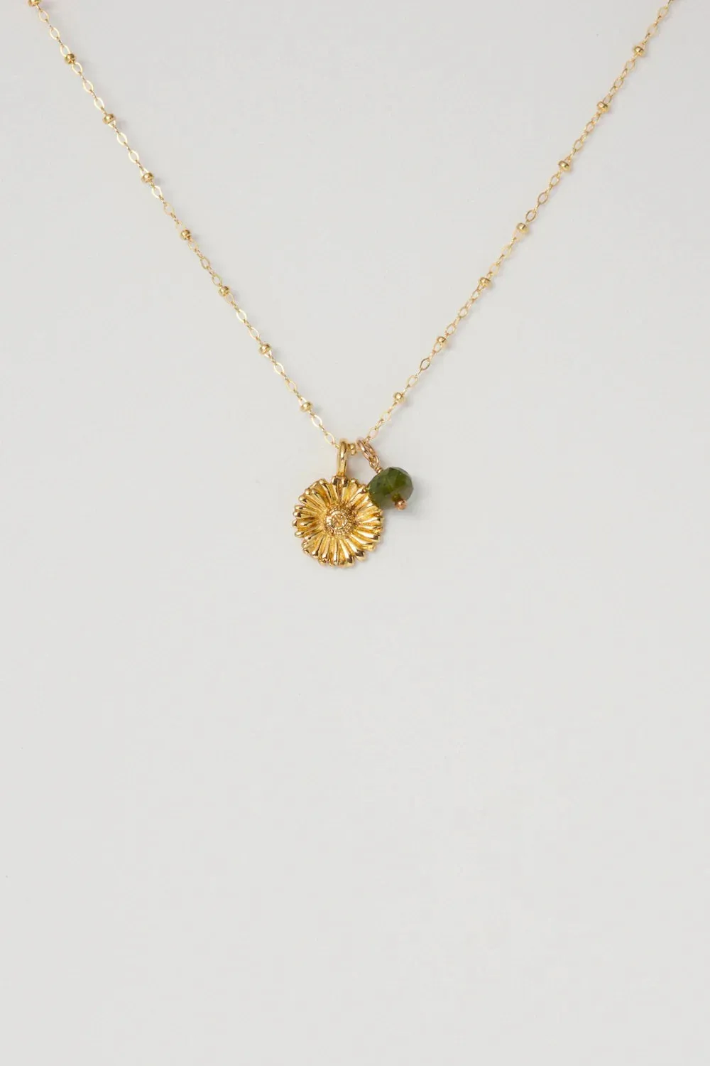 Margarita Necklace Green Tourmailne Gold