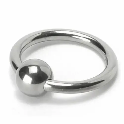 Master Series Stainless Steel Silver Ball Head Ring