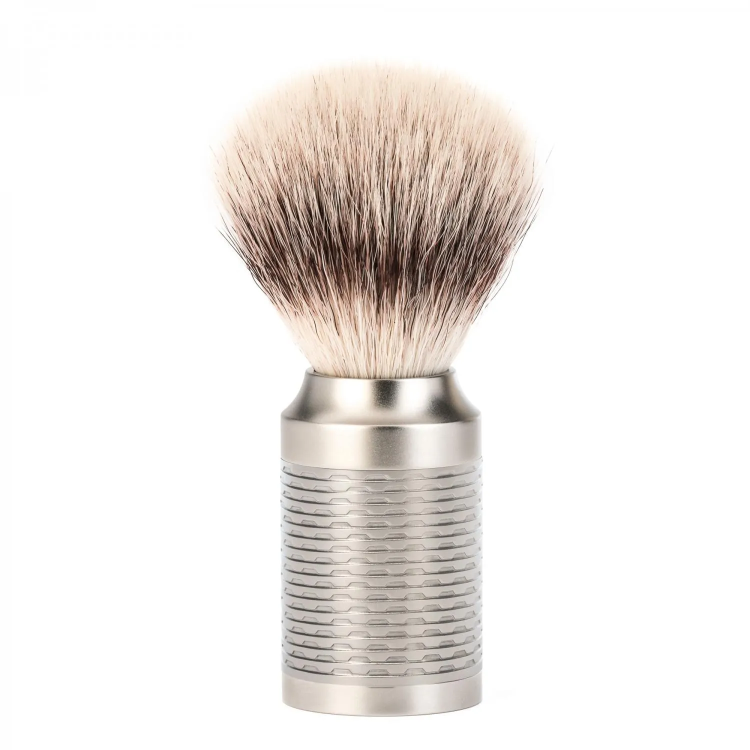 MÜHLE ROCCA 3 Pc. Shaving Set, Silvertip Fibre / Safety Razor, Matte Stainless Steel