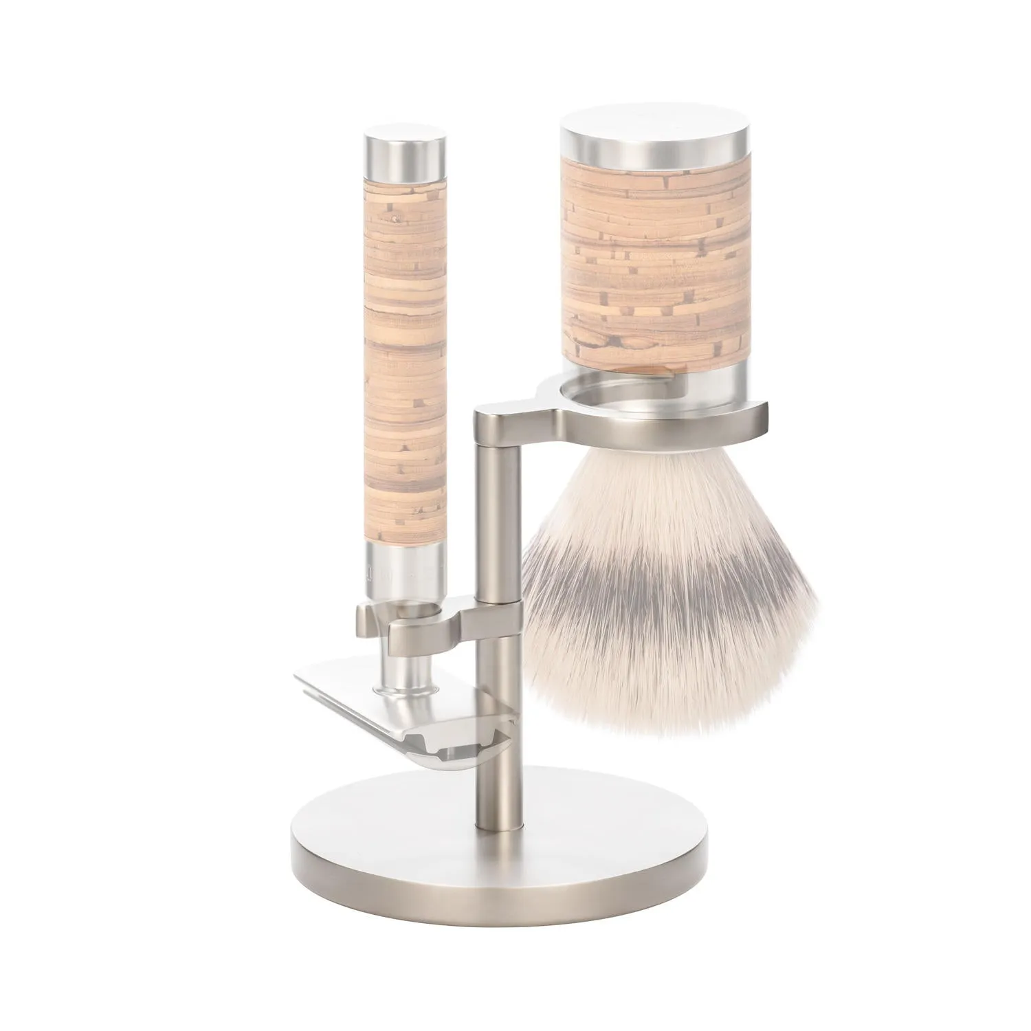 MÜHLE Rocca Series Matte Stainless Steel Shaving Set Stand