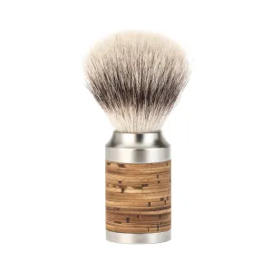 MÜHLE ROCCA Shaving Brush, Silvertip Fibre, Stainless Steel & Birch Bark