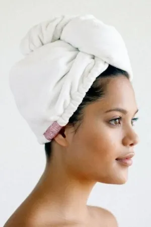 Microfiber Hair Towel - White