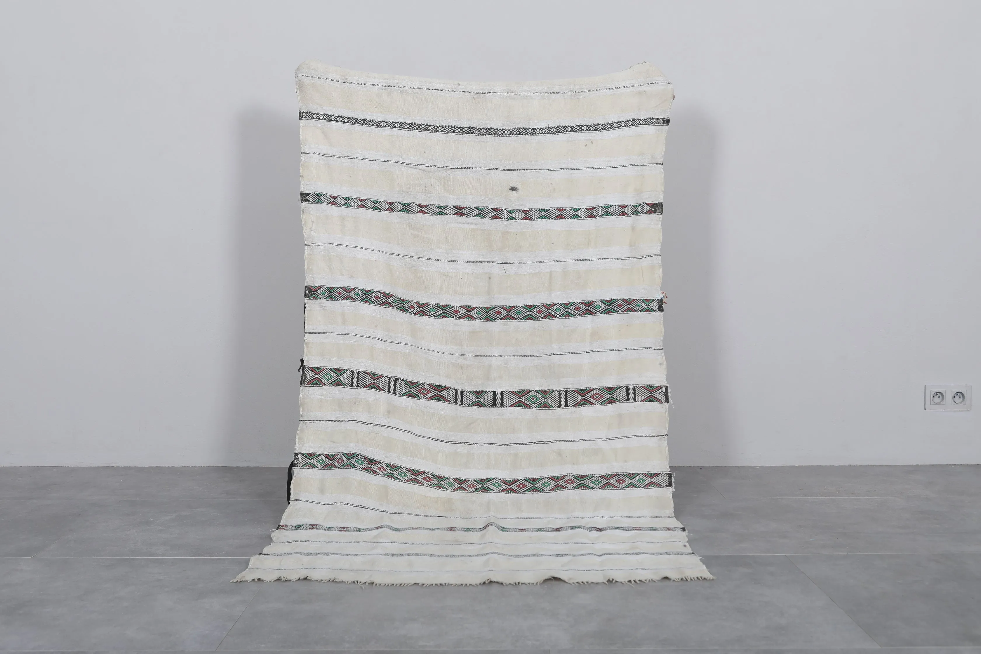 Moroccan Berber Wedding Blanket - 3.6 FT X 6.1 FT Authentic Craft
