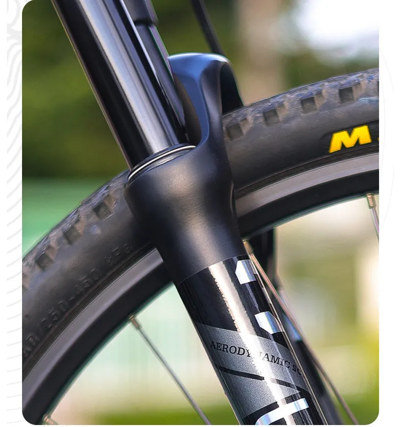 MTB Bike Fork - 27.5", Spring Suspension Oil Rebound, Wired Remote, 10cm Travel