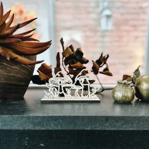 Mushroom Mini Wood Table Scape